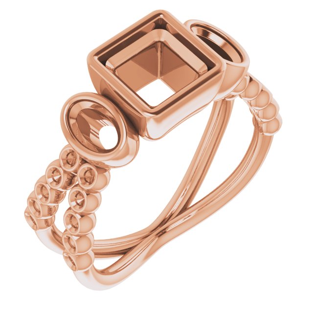 Bezel-Set Three-Stone Ring
