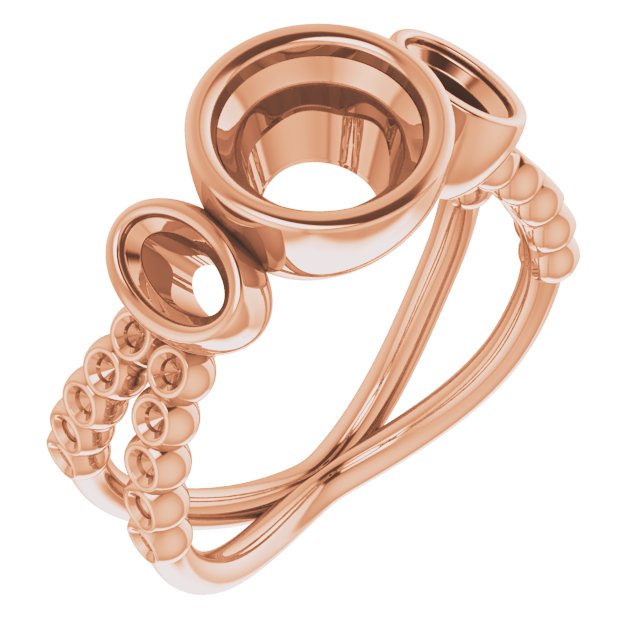 Bezel-Set Three-Stone Ring