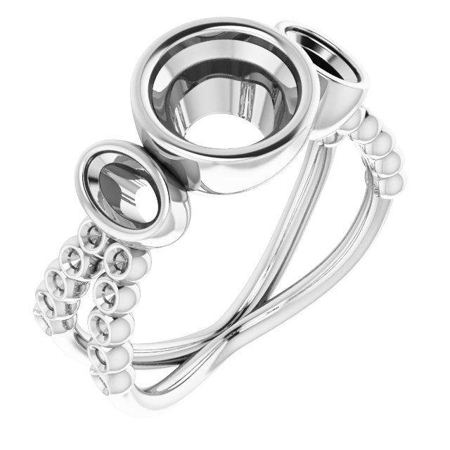 Bezel-Set Three-Stone Ring