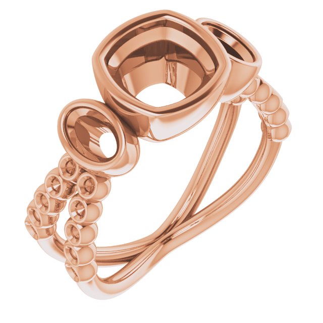 Bezel-Set Three-Stone Ring