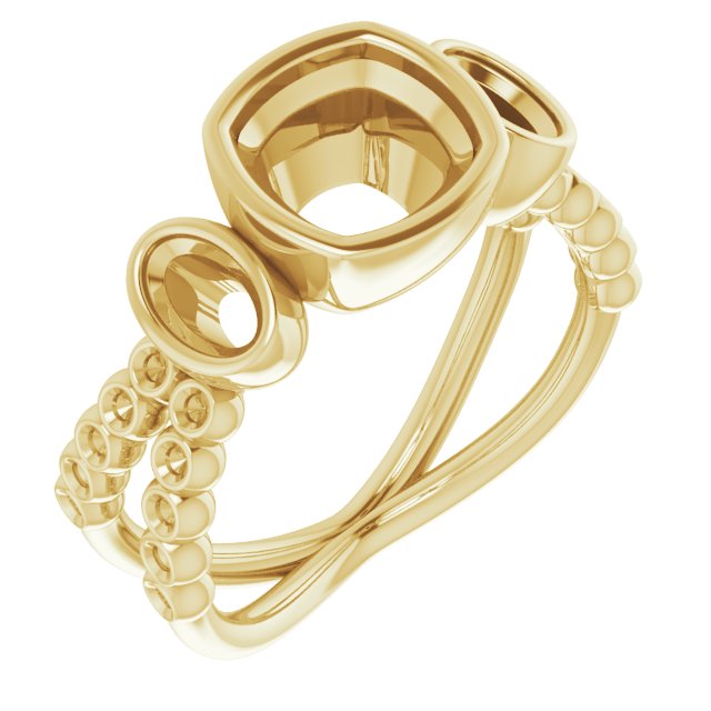 Bezel-Set Three-Stone Ring