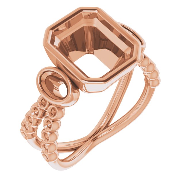 Bezel-Set Three-Stone Ring