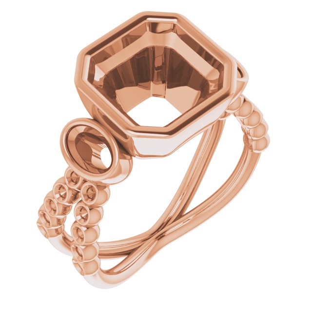 Bezel-Set Three-Stone Ring