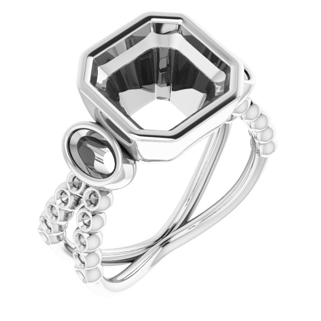 Bezel-Set Three-Stone Ring