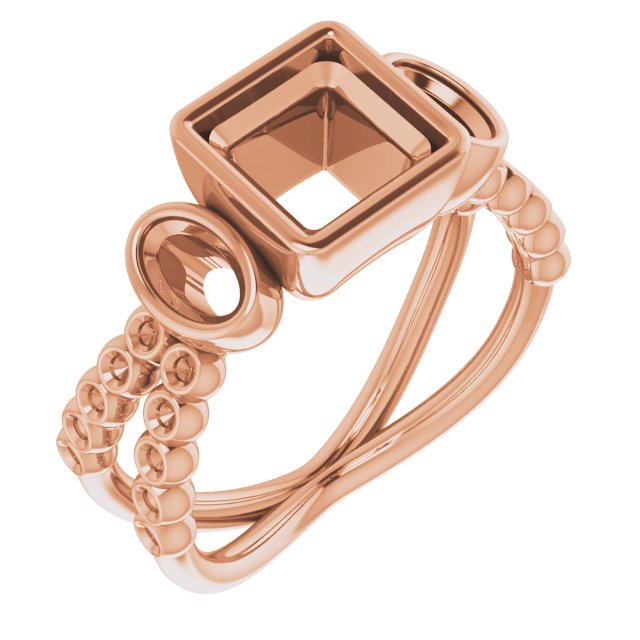 Bezel-Set Three-Stone Ring