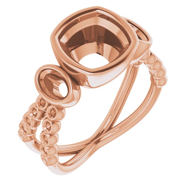 Bezel-Set Three-Stone Ring