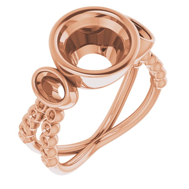 Bezel-Set Three-Stone Ring