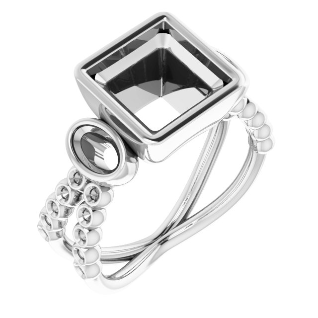 Bezel-Set Three-Stone Ring