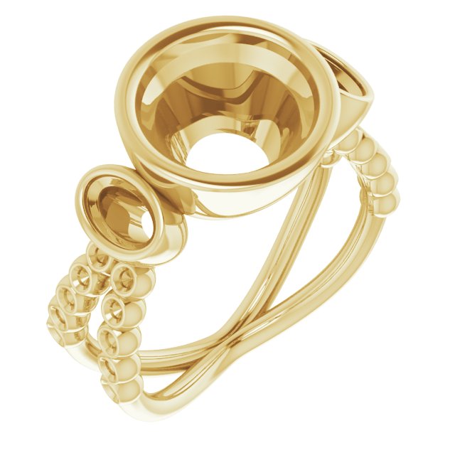 Bezel-Set Three-Stone Ring