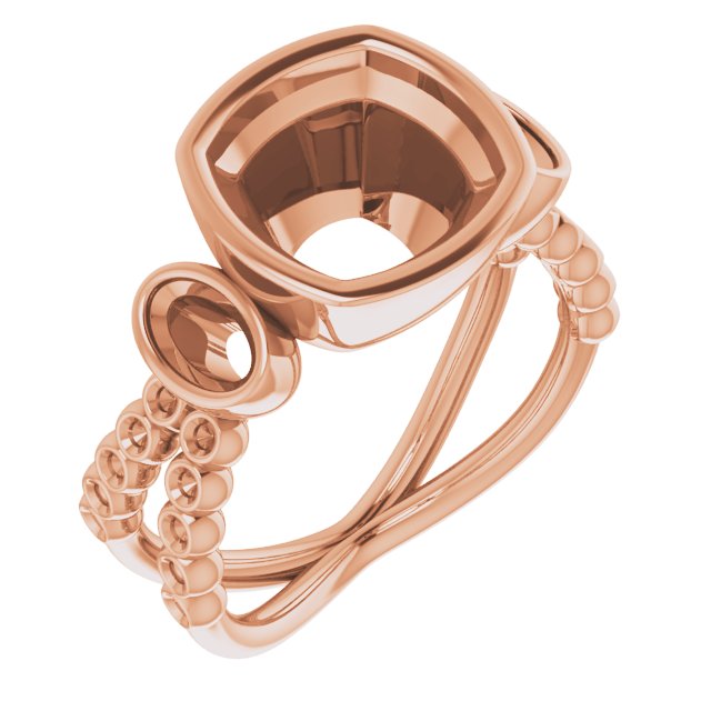 Bezel-Set Three-Stone Ring