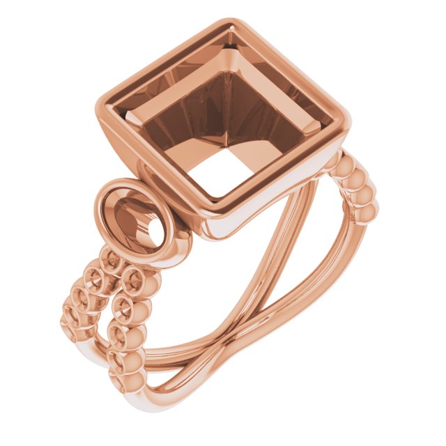 Bezel-Set Three-Stone Ring