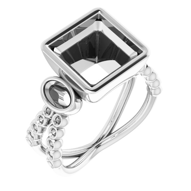 Bezel-Set Three-Stone Ring