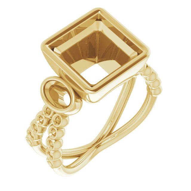 Bezel-Set Three-Stone Ring