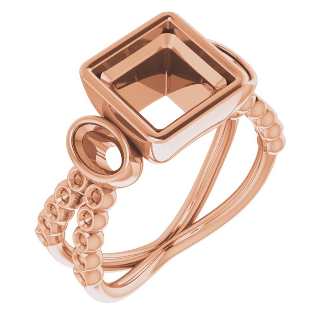 Bezel-Set Three-Stone Ring