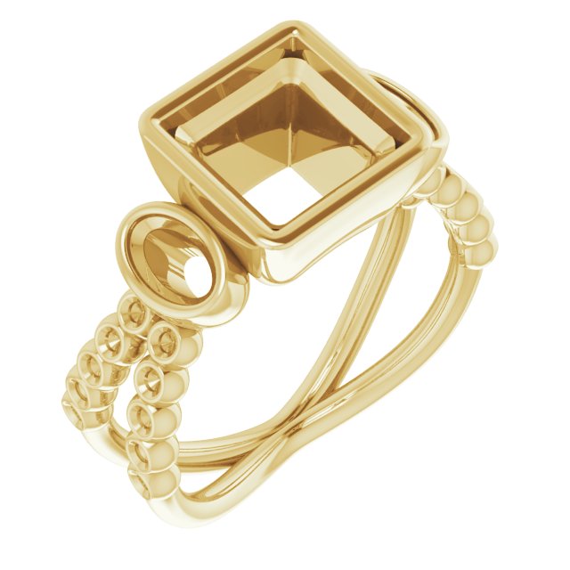 Bezel-Set Three-Stone Ring