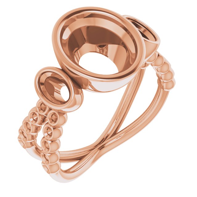 Bezel-Set Three-Stone Ring