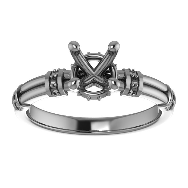 8.2 mm Round Engagement Ring Mounting view 3