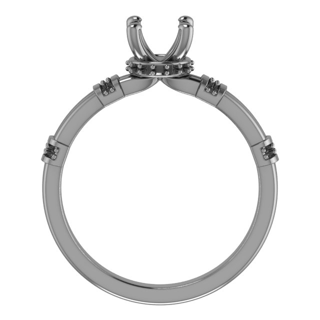 8.2 mm Round Engagement Ring Mounting view 2