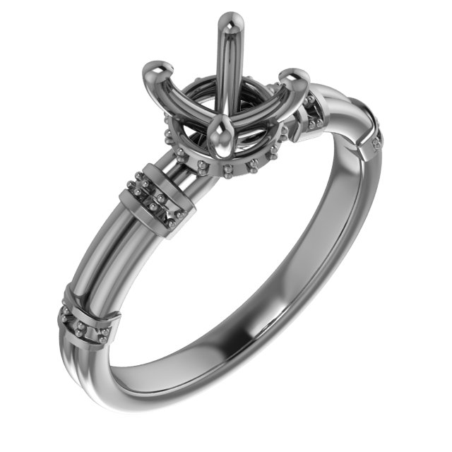 8.2 mm Round Engagement Ring Mounting