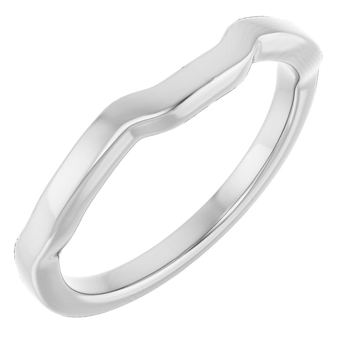 Platinum Band for 9x7 mm Emerald Ring  