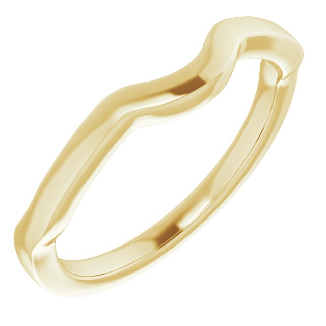 18K Yellow Band for 9 mm Round Ring  