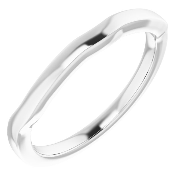 18K White Band for 4.5 mm Square Ring  
