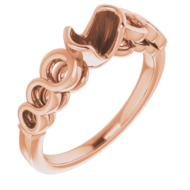 Half-Bezel Accented Engagement Ring