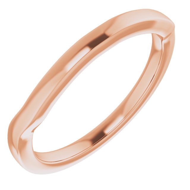 14K Rose Band for 4 mm Square Ring  