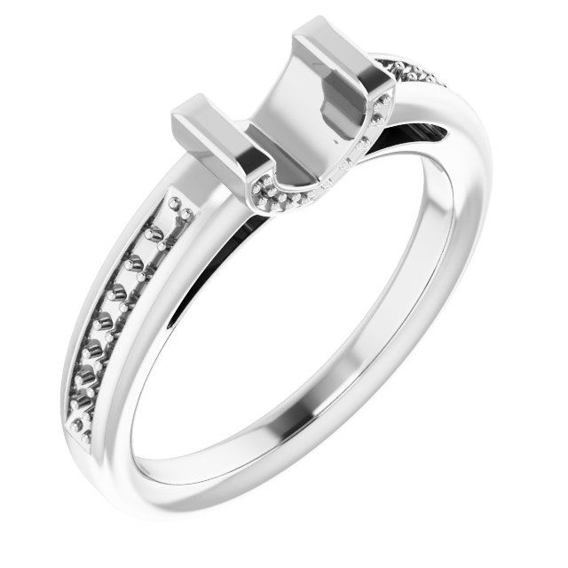 Bar-Set Accented Engagement Ring