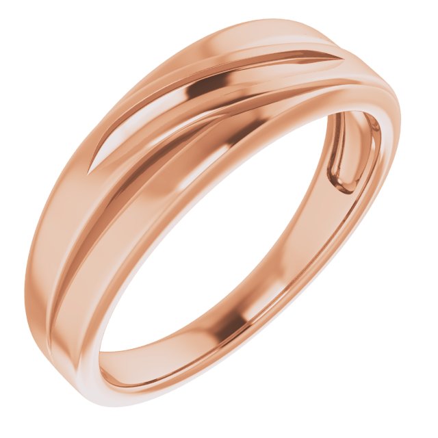 14K Rose 1/4 CTW Natural Diamond Band