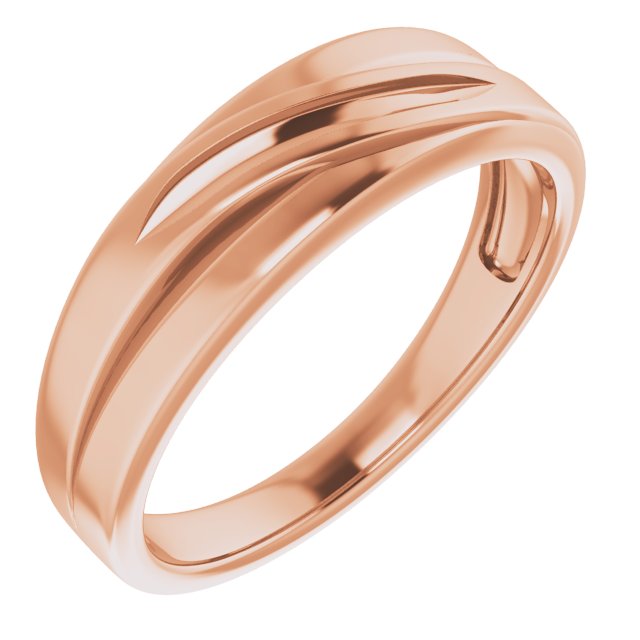 14K Rose 1/6 CTW Natural Diamond Band