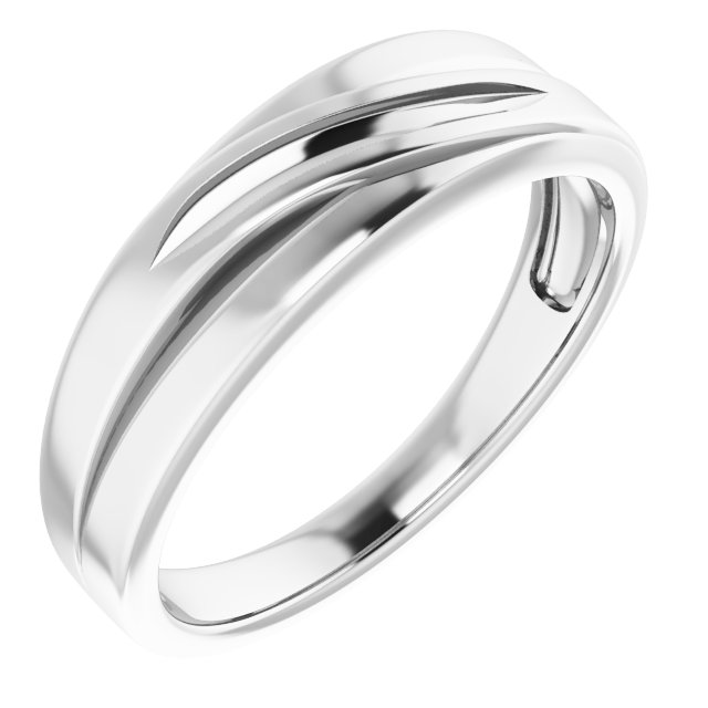 Platinum 1/6 CTW Natural Diamond Band