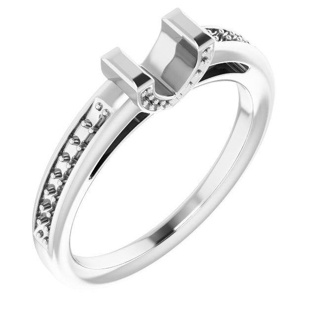 Bar-Set Accented Engagement Ring