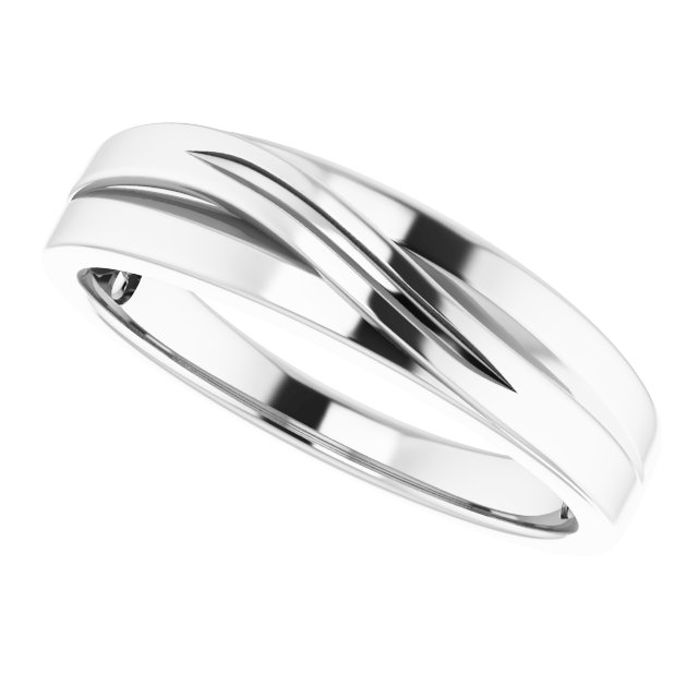 1.3 mm Round Wedding Band Mounting view 5
