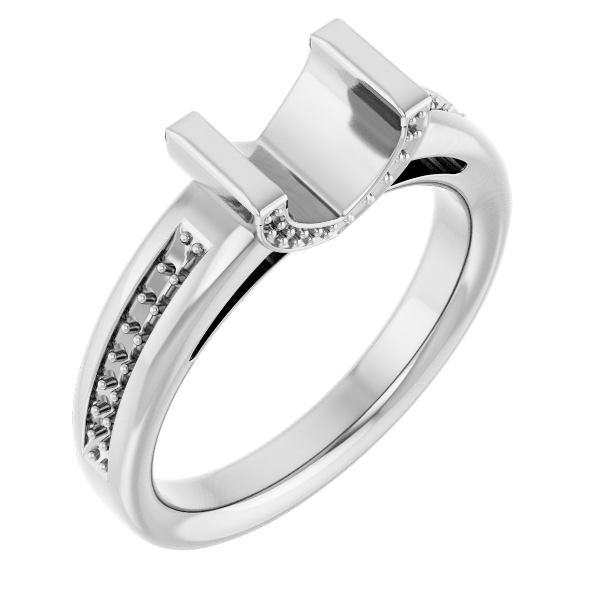 Bar-Set Accented Engagement Ring