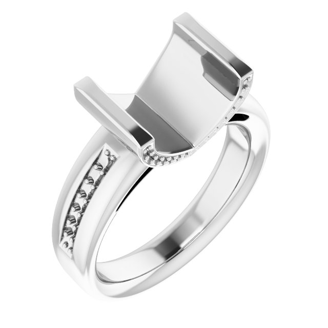 Bar-Set Accented Engagement Ring
