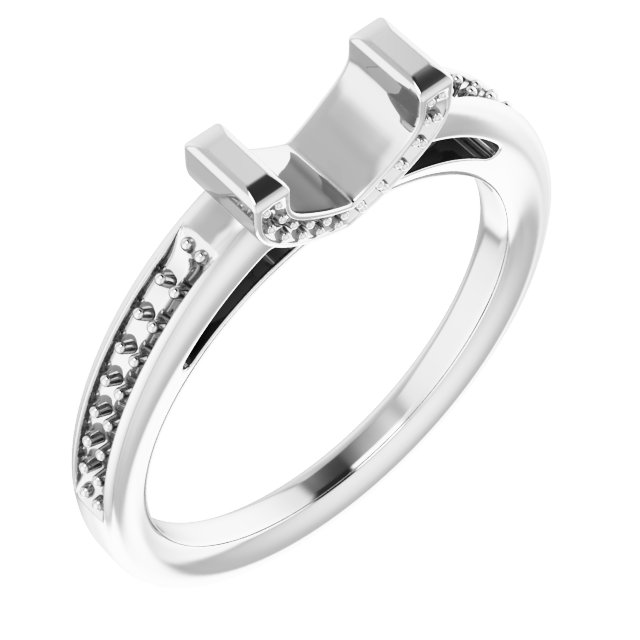 Bar-Set Accented Engagement Ring