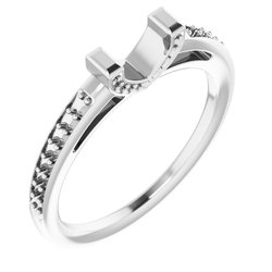 Bar Set Accented Engagement Ring