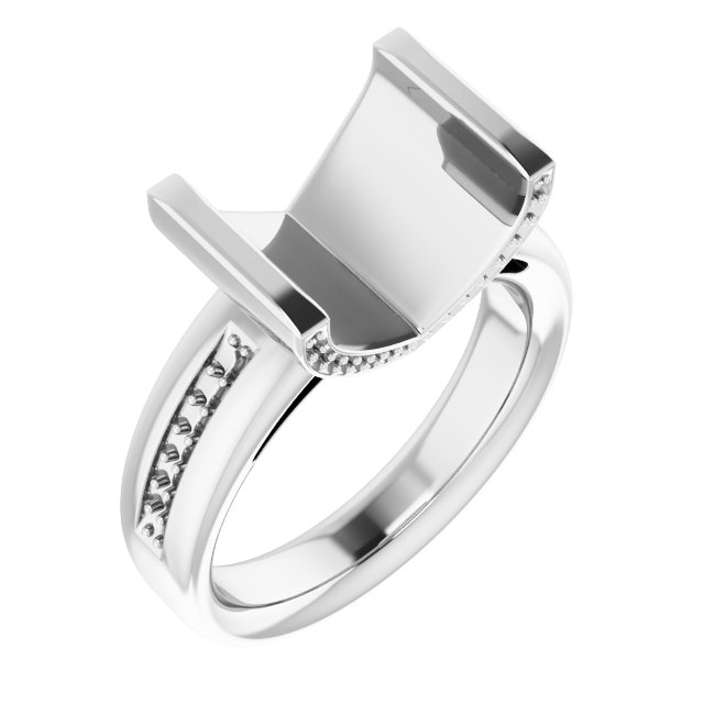 Bar-Set Accented Engagement Ring