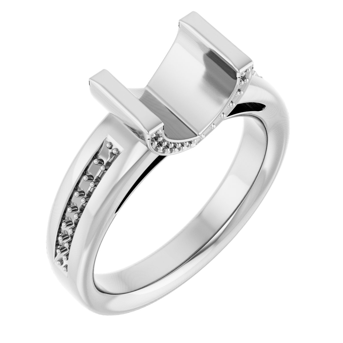 Bar-Set Accented Engagement Ring