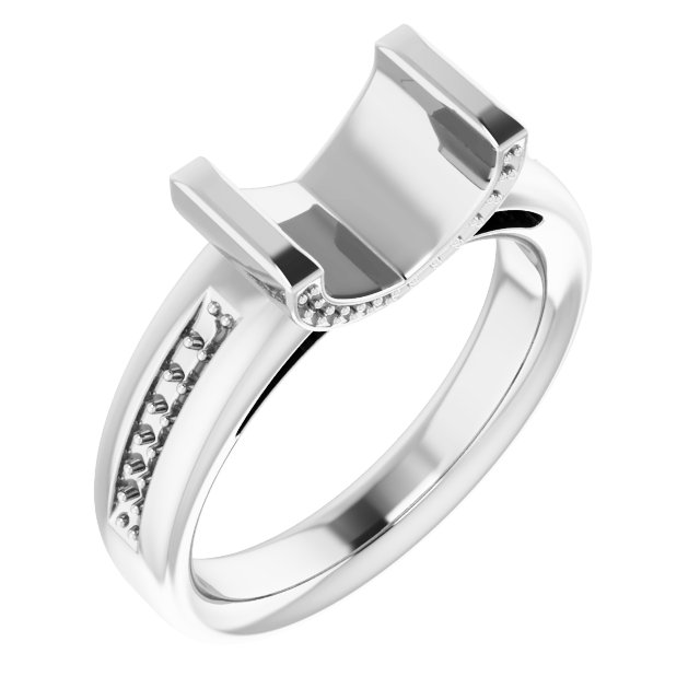 Bar-Set Accented Engagement Ring