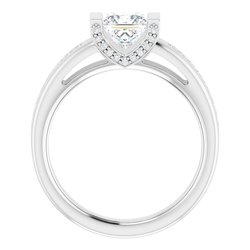 Bar Set Accented Engagement Ring
