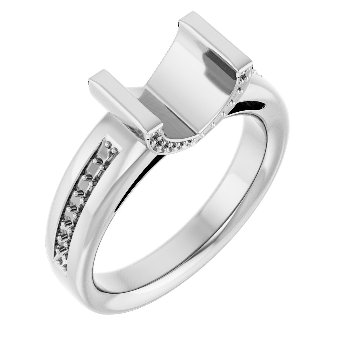 Bar-Set Accented Engagement Ring