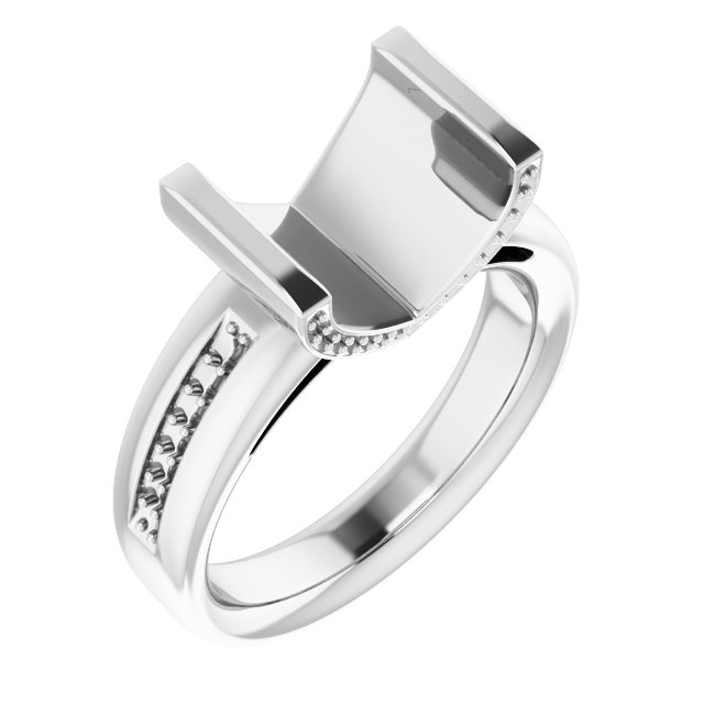 Bar-Set Accented Engagement Ring