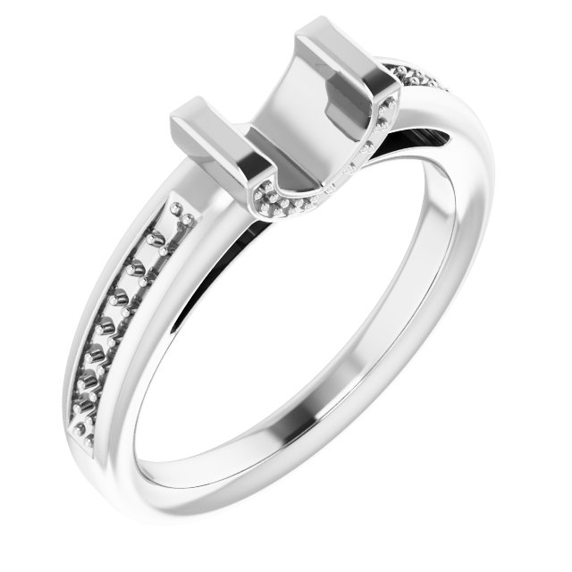 Bar-Set Accented Engagement Ring