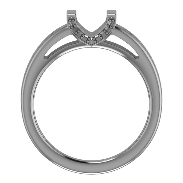 10 mm Cushion Engagement Ring Mounting view 2