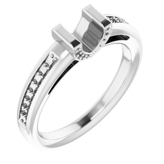 Bar-Set Accented Engagement Ring