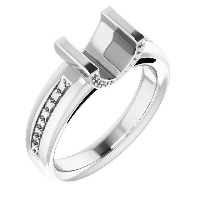 Bar-Set Accented Engagement Ring