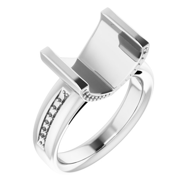 Bar-Set Accented Engagement Ring