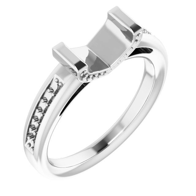 Bar-Set Accented Engagement Ring